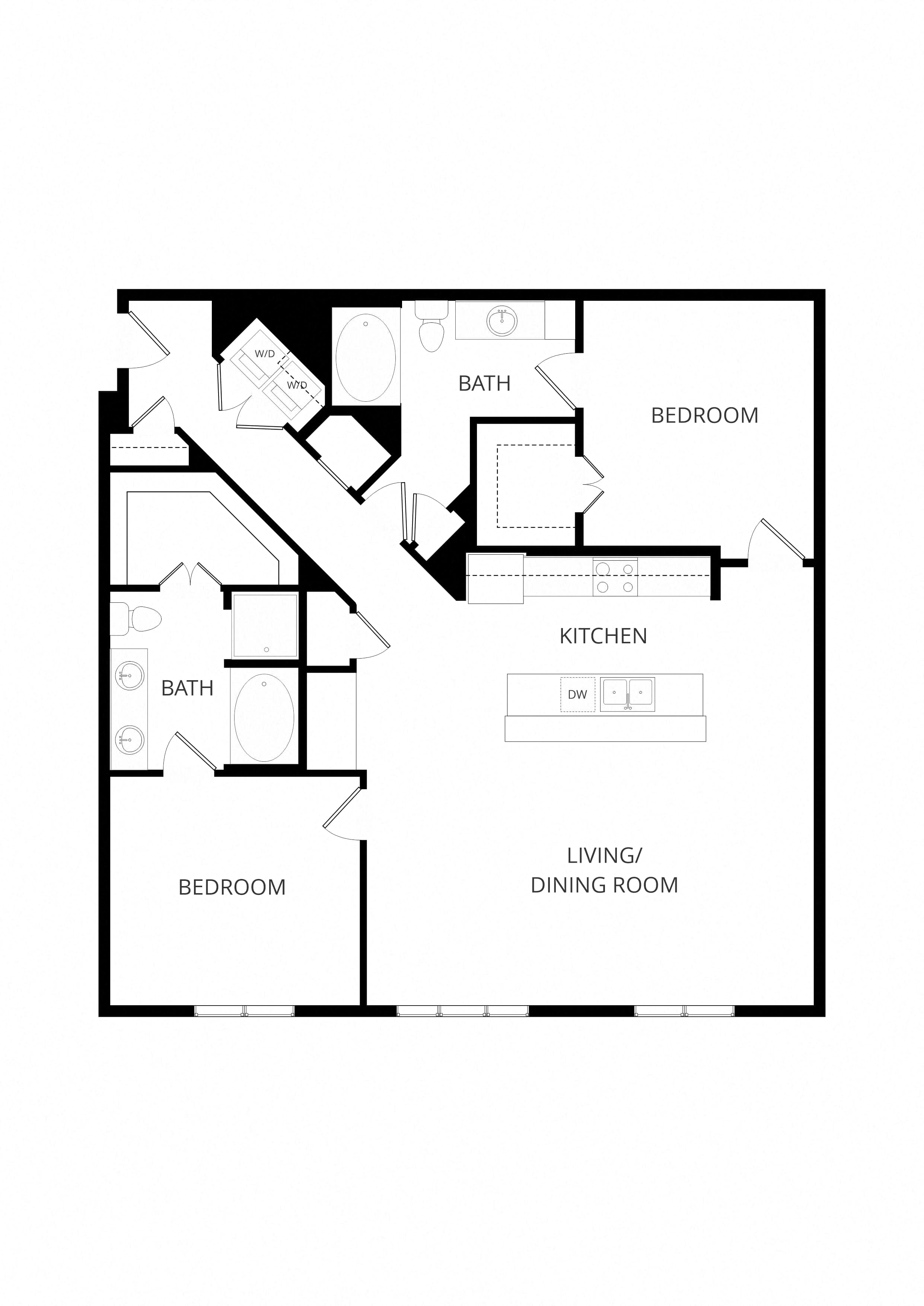 B3_TwoBedroom floor plan